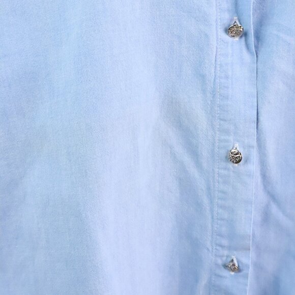 Vintage Capacity Women's M/L 90's Cotton Denim Button-Up Embroidered Shirt - Picture 6 of 12